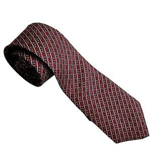 70s Vintage Stanley Blacker Red Striped Silk Neck Tie